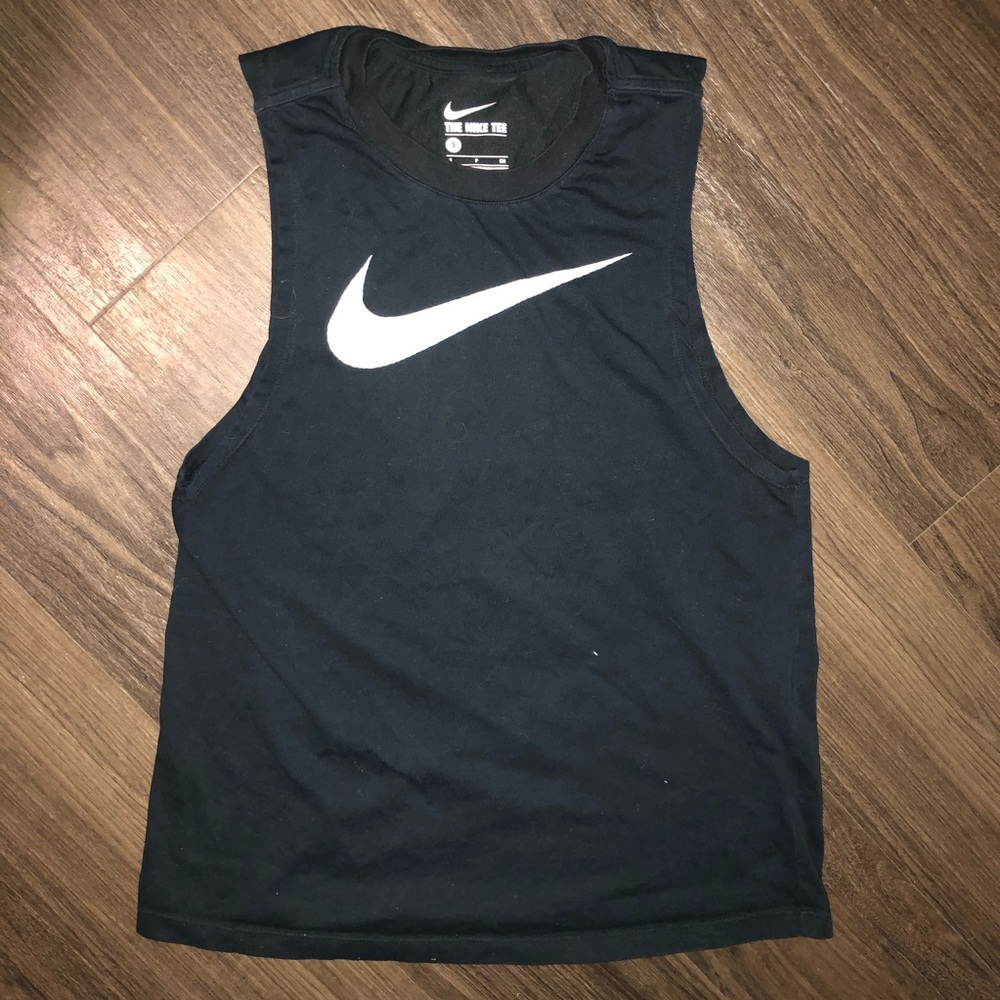 Nike Black Logo Gym Muscle Tee